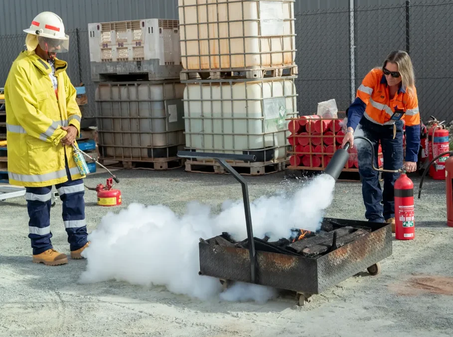 Demonstrate First Attack Firefighting Equipment